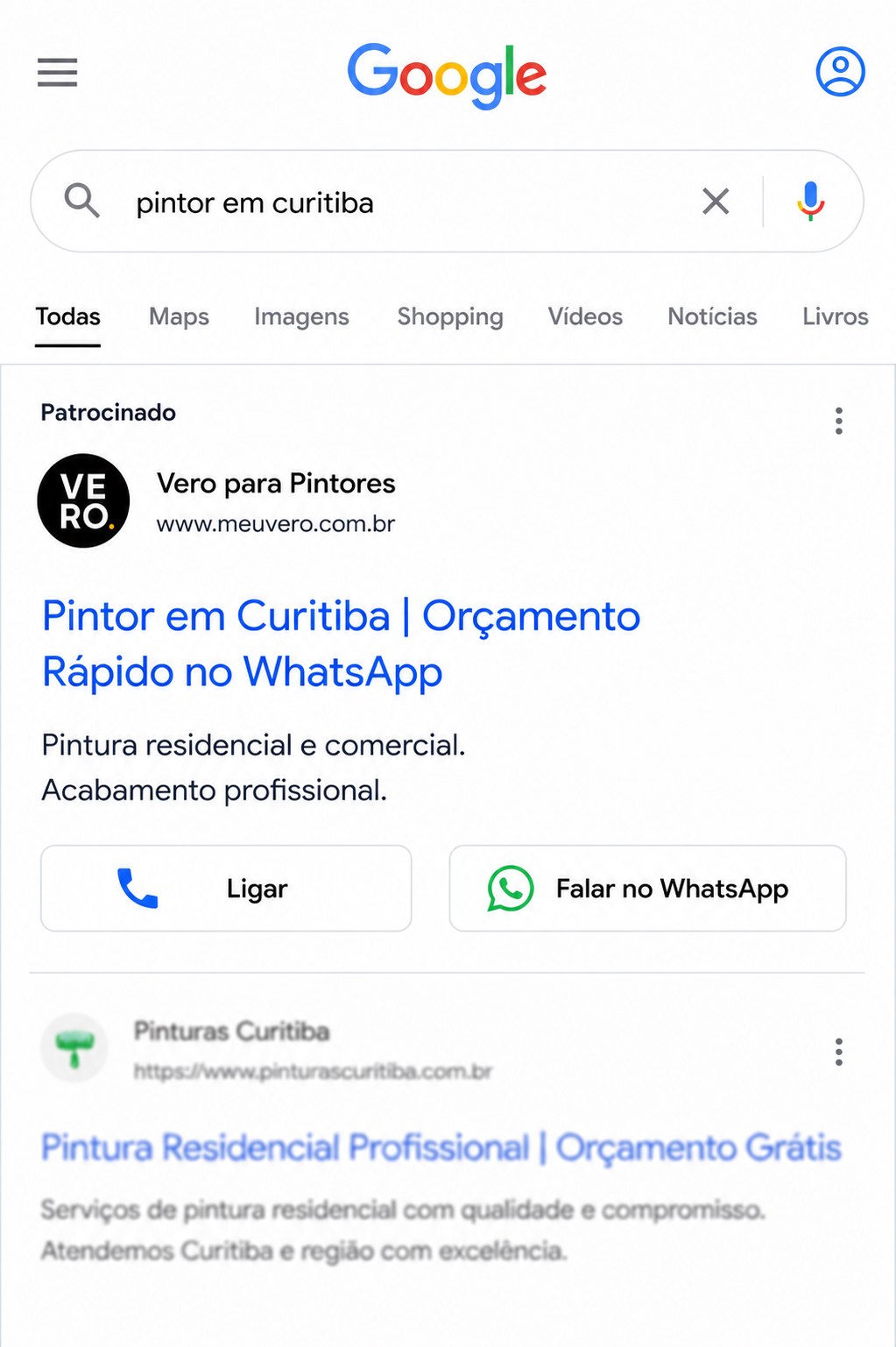 Anúncio no Google