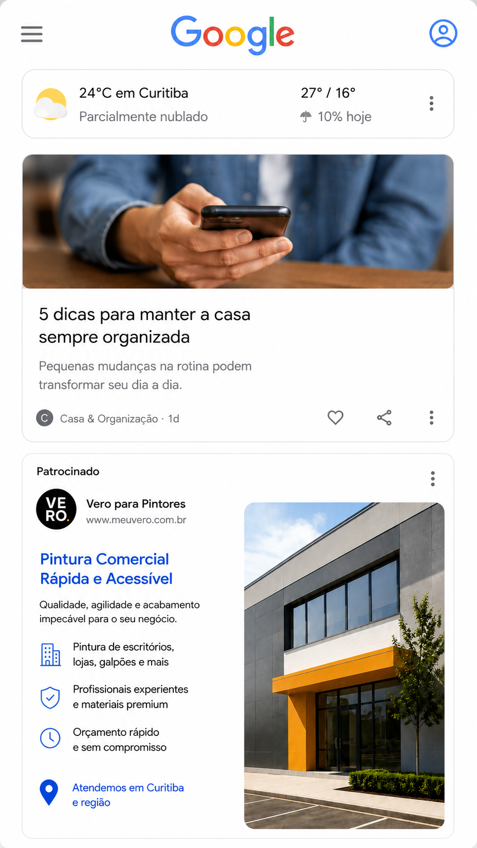 Anúncio no Google